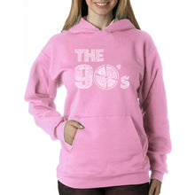 Load image into Gallery viewer, 90S - Women&#39;s Word Art Hooded Sweatshirt