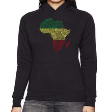Load image into Gallery viewer, Countries in Africa - Women&#39;s Word Art Hooded Sweatshirt