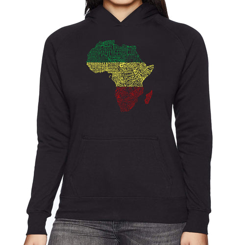 Countries in Africa - Women's Word Art Hooded Sweatshirt