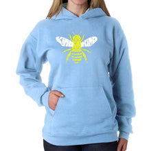 Load image into Gallery viewer, Bee Kind  - Women's Word Art Hooded Sweatshirt