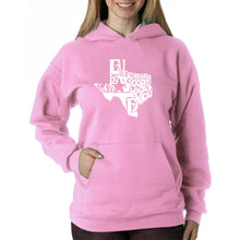 Load image into Gallery viewer, Everything is Bigger in Texas - Women&#39;s Word Art Hooded Sweatshirt