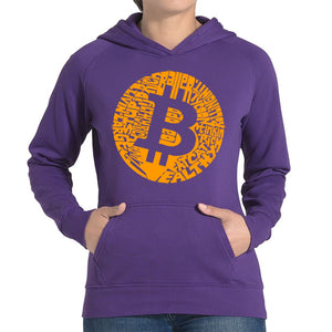 Bitcoin  - Women's Word Art Hooded Sweatshirt