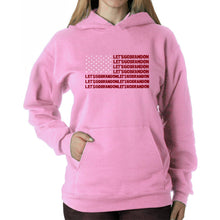 Load image into Gallery viewer, Lets Go Brandon  - Women&#39;s Word Art Hooded Sweatshirt