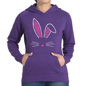 Bunny Ears  - Women's Word Art Hooded Sweatshirt