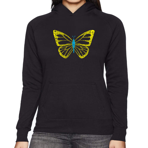 Butterfly  - Women's Word Art Hooded Sweatshirt
