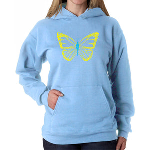 Butterfly  - Women's Word Art Hooded Sweatshirt