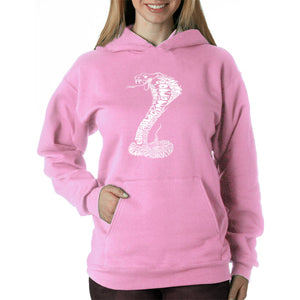 Types of Snakes - Women's Word Art Hooded Sweatshirt