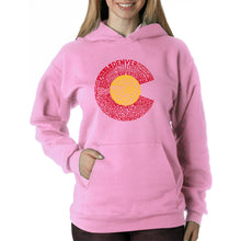 Load image into Gallery viewer, Colorado - Women&#39;s Word Art Hooded Sweatshirt