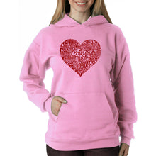 Load image into Gallery viewer, Country Music Heart - Women&#39;s Word Art Hooded Sweatshirt