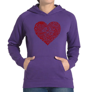 Country Music Heart - Women's Word Art Hooded Sweatshirt