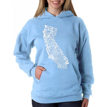 Load image into Gallery viewer, California State - Women&#39;s Word Art Hooded Sweatshirt