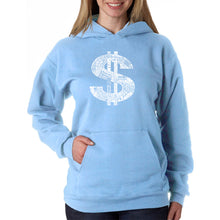 Load image into Gallery viewer, Dollar Sign - Women&#39;s Word Art Hooded Sweatshirt