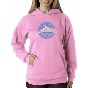 Species of Dolphin - Women's Word Art Hooded Sweatshirt