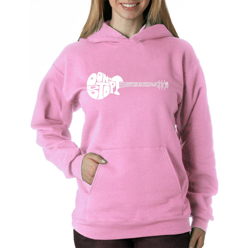 Don't Stop Believin' - Women's Word Art Hooded Sweatshirt