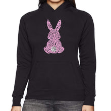 Load image into Gallery viewer, Easter Bunny  - Women&#39;s Word Art Hooded Sweatshirt