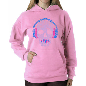 Styles of EDM Music  - Women's Word Art Hooded Sweatshirt