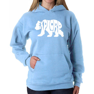 Explore - Women's Word Art Hooded Sweatshirt