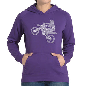 FMX Freestyle Motocross - Women's Word Art Hooded Sweatshirt