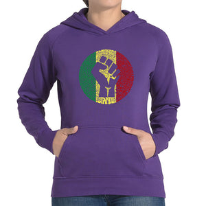 Get Up Stand Up  - Women's Word Art Hooded Sweatshirt