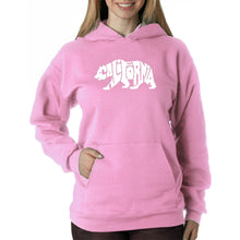 Load image into Gallery viewer, California Bear - Women&#39;s Word Art Hooded Sweatshirt