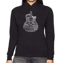 Load image into Gallery viewer, Languages Guitar - Women&#39;s Word Art Hooded Sweatshirt