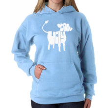 Load image into Gallery viewer, Holy Cow  - Women&#39;s Word Art Hooded Sweatshirt