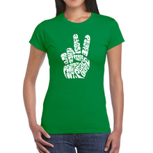 Load image into Gallery viewer, Peace Out  - Women&#39;s Word Art T-Shirt
