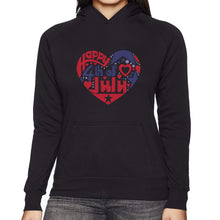 Load image into Gallery viewer, Women&#39;s Word Art Hooded Sweatshirt - July 4th Heart