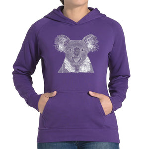Koala - Women's Word Art Hooded Sweatshirt