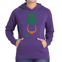 Load image into Gallery viewer, Leprechaun  - Women&#39;s Word Art Hooded Sweatshirt