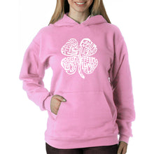 Load image into Gallery viewer, Feeling Lucky - Women&#39;s Word Art Hooded Sweatshirt