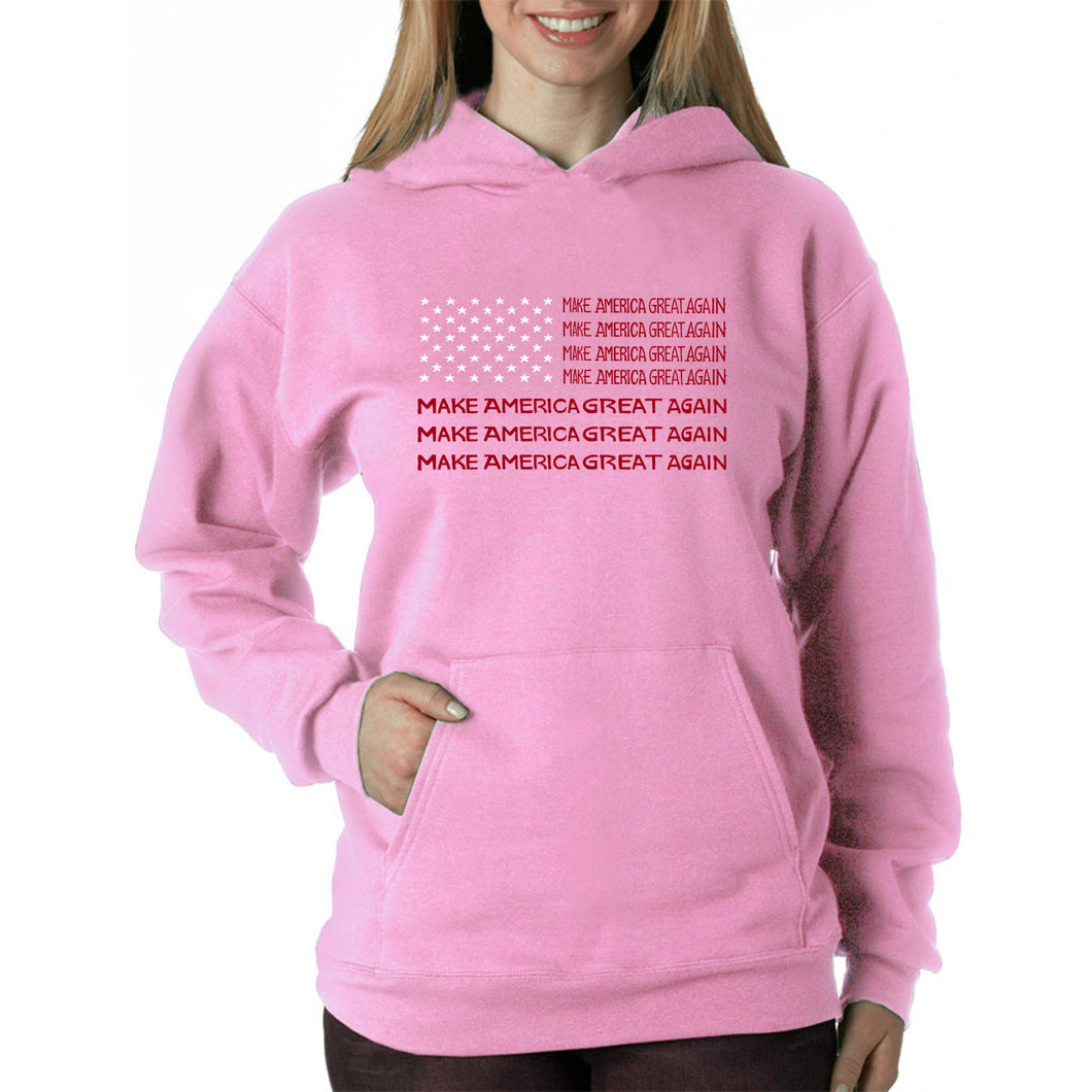 Maga Flag - Women's Word Art Hooded Sweatshirt
