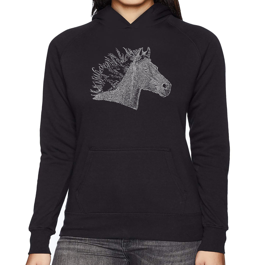 Horse Mane - Women's Word Art Hooded Sweatshirt