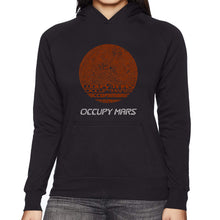 Load image into Gallery viewer, Occupy Mars - Women&#39;s Word Art Hooded Sweatshirt