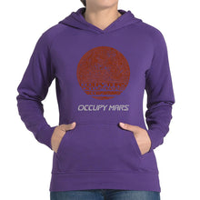 Load image into Gallery viewer, Occupy Mars - Women&#39;s Word Art Hooded Sweatshirt