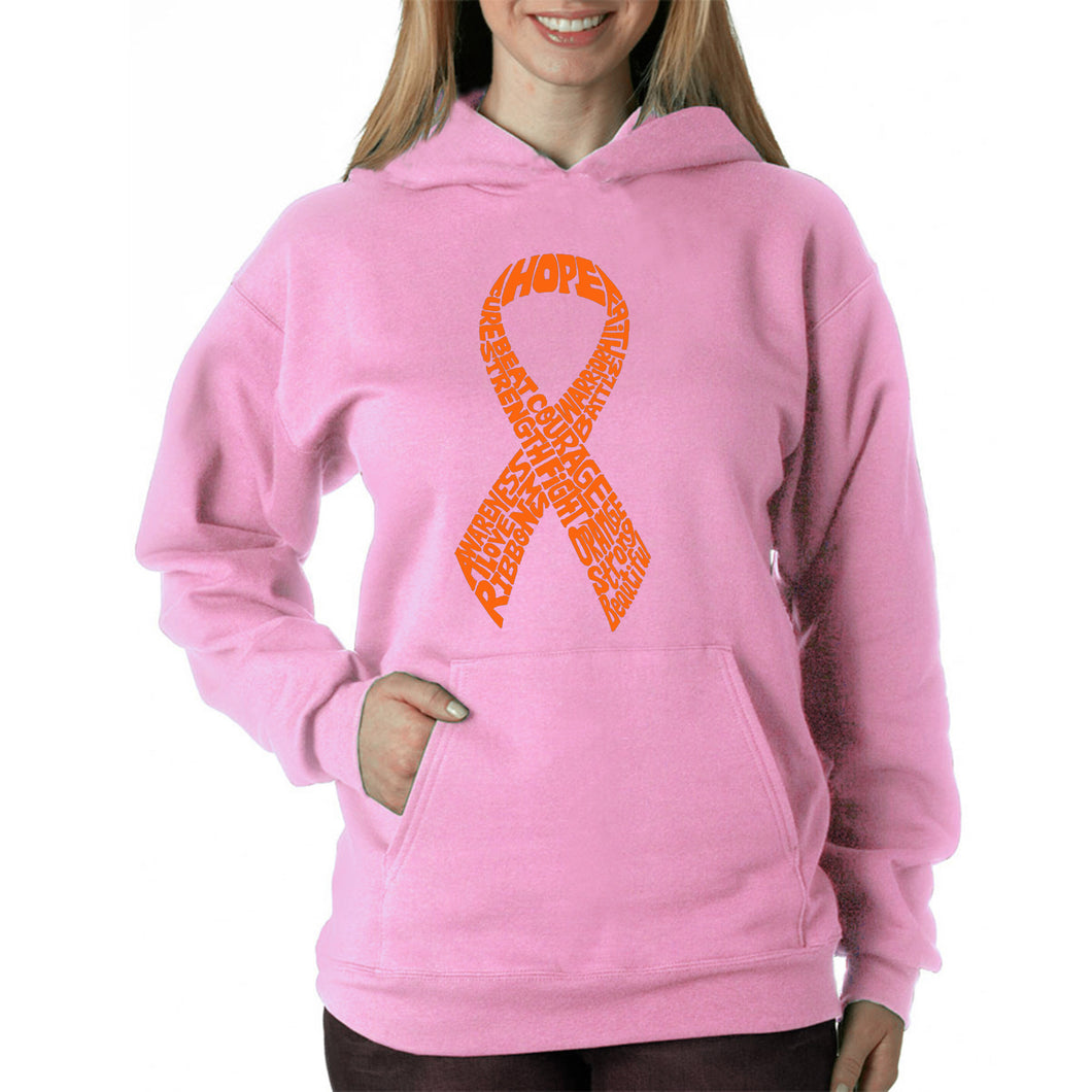 Ms Ribbon - Women's Word Art Hooded Sweatshirt