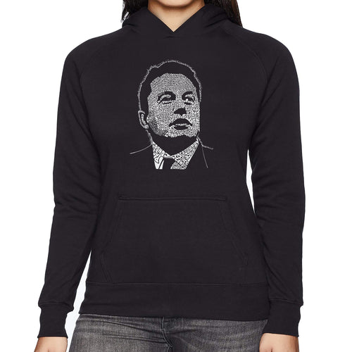 Elon Musk  - Women's Word Art Hooded Sweatshirt
