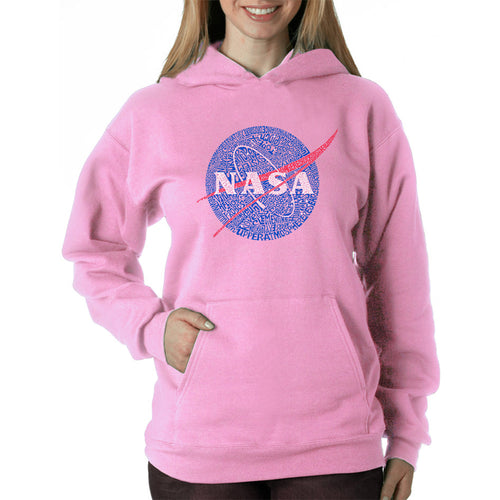 NASA's Most Notable Missions - Women's Word Art Hooded Sweatshirt