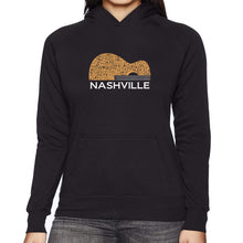 Load image into Gallery viewer, Nashville Guitar - Women&#39;s Word Art Hooded Sweatshirt