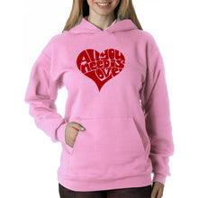 Load image into Gallery viewer, All You Need Is Love - Women&#39;s Word Art Hooded Sweatshirt