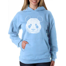 Load image into Gallery viewer, Panda - Women&#39;s Word Art Hooded Sweatshirt