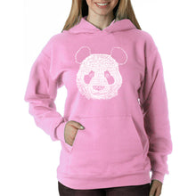 Load image into Gallery viewer, Panda - Women&#39;s Word Art Hooded Sweatshirt