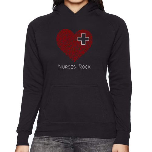 Nurses Rock - Women's Word Art Hooded Sweatshirt