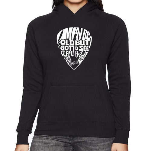 Guitar Pick  - Women's Word Art Hooded Sweatshirt