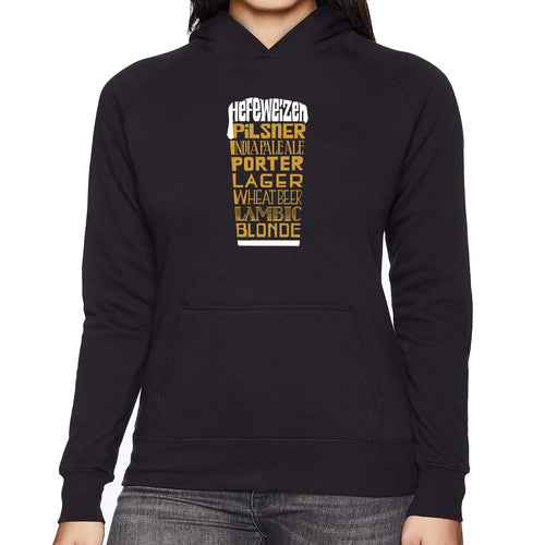 Styles of Beer  - Women's Word Art Hooded Sweatshirt