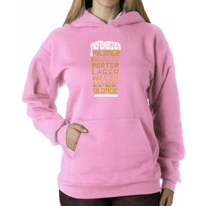 Styles of Beer  - Women's Word Art Hooded Sweatshirt