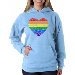 Pride Heart - Women's Word Art Hooded Sweatshirt