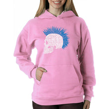 Load image into Gallery viewer, Punk Mohawk - Women&#39;s Word Art Hooded Sweatshirt