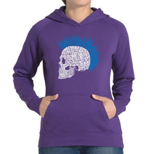 Load image into Gallery viewer, Punk Mohawk - Women&#39;s Word Art Hooded Sweatshirt