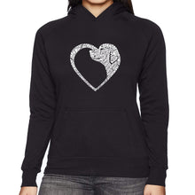 Load image into Gallery viewer, Dog Heart - Women&#39;s Word Art Hooded Sweatshirt